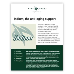 Indium Benefits Brochure FREE: All Natural, Hormone Free, Steroid Free, Mineral Based